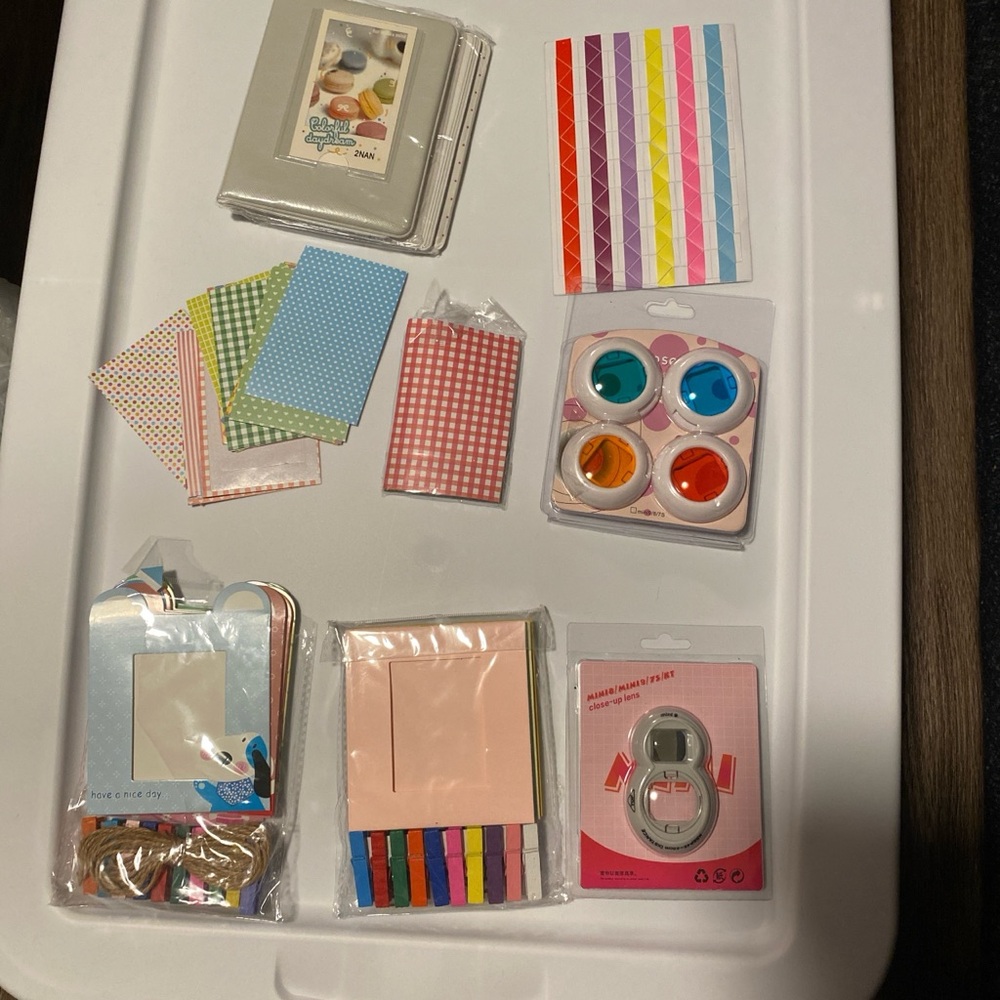 Colorful Stationery Set with Clips and Notebooks
